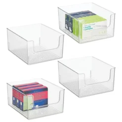 MDesign Plastic Home Office Storage Bin Container, Desk Organizer, 4 Pack -Office Supplies Store GUEST 85ef8eaf def7 4db9 8c5c 2b8f00c73642