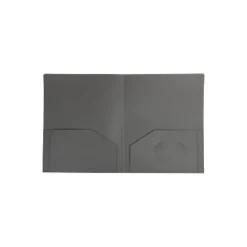 JAM Paper 2-Pocket Heavy Duty Folders Grey 108/Pack (383Hgyb) 383HGYB