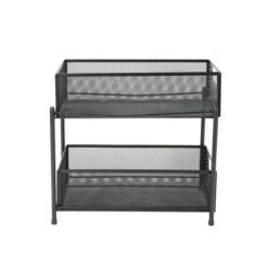 Mind Reader Metal Mesh Heavy Duty Organizer [2 TIER] Slide Out Basket Drawer For Kitchen, Bathroom, Office Desk (BLACK) -Office Supplies Store GUEST 8b141a9c 5f14 4c51 b1ec 5292c67c831b