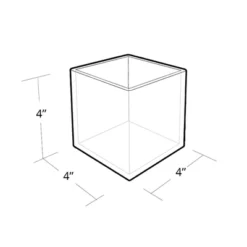 Azar Displays 4", 5", 6" Deluxe Clear Acrylic Square Cube Bin Set For Counter -Office Supplies Store GUEST 8b6cf2d4 13e6 4d72 b3d0 925cd5c9df2b