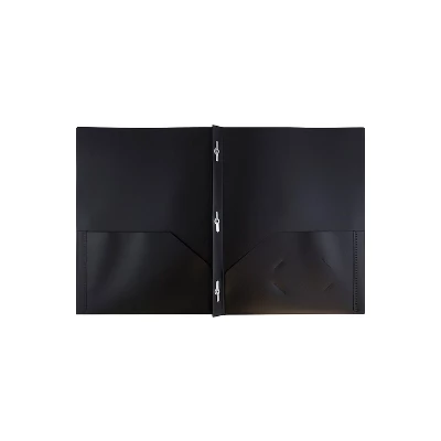 JAM Paper Plastic Two-Pocket School POP Folders W/Metal Prongs Fastener Clasps 382ECBLB 1 JAM Paper Plastic Two-Pocket School POP Folders W/Metal Prongs Fastener Clasps 382ECBLB