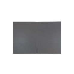 JAM Paper Two-Pocket Textured Linen Business Folders Gray 3084D