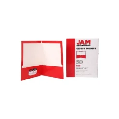 JAM Paper Laminated Two-Pocket Glossy Presentation Folders Red 385GRED -Office Supplies Store GUEST 8d6630cc 0517 4cfc b1c9 90972319fe2c