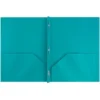 6pk 2 Pocket Plastic Folders With Prong Fasteners Teal - JAM Paper