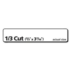 Avery Removable 1/3-Cut File Folder Labels Inkjet/Laser .66 X 3.44 White 750/PK 8066