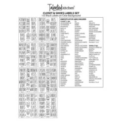 Talented Kitchen 133 Closet Labels For Bins, Baskets, Preprinted Black All Cap Stickers For Clothing Organization, Storage Containers, Water Resistant -Office Supplies Store GUEST 90e7c181 7903 4551 a6d2 c03f97b98605