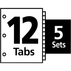 Avery Print & Apply Clear Label Dividers W/Color Tabs 12-Tab Letter 5 Sets 11405 -Office Supplies Store GUEST 92de92f9 a3ec 4b9b a5ed 468a55657e31