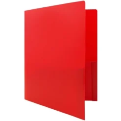 JAM 6pk 2 Pocket Heavy Duty Plastic Folders - Red -Office Supplies Store GUEST 9327c7d7 677a 447a bc8a 8a027b18d237