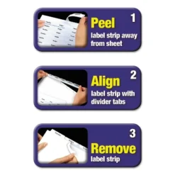 Avery Print & Apply Clear Label Dividers W/White Tabs 5-Tab Letter 5 Sets 11436 -Office Supplies Store GUEST 9437e75b c2f8 460c b002 b3e2b3b41d10