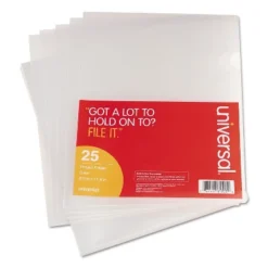 Universal Project Folders Jacket Poly Letter Clear 25/Pack 81525