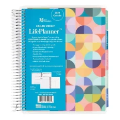 Erin Condren 2024 Planner 7"x9" Daily/Monthly Vertical Coiled Abstract Circles