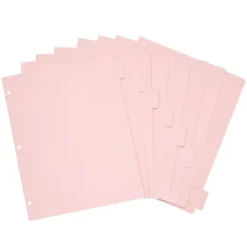 Paper Junkie 12 Sets Pink 8 Tab Dividers For 3 Ring Binder, Binder Separators With Tabs, Bulk Pack Of 96 Total Page Dividers, Letter Size, 9.5x11 In -Office Supplies Store GUEST 97607760 cba7 493c b3ac b041437a8034