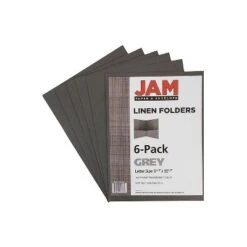 JAM Paper Two-Pocket Textured Linen Business Folders Gray 3084D -Office Supplies Store GUEST 9905971f ce45 4f2d b81d 0e4408a9de24