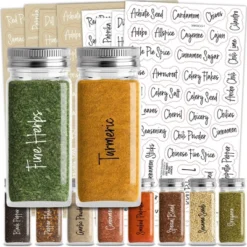 Talented Kitchen 272 Spice Labels Stickers, Clear Spice Jar Labels Preprinted For Seasoning Herbs Kitchen Spice Rack Organization, Water Resistant -Office Supplies Store GUEST 992c7fea f3cf 42cf bc7b e01c376a4a40