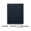 Staples Paper 2-Pocket Folders With Fasteners Navy 25/Box (50780/27547-CC) ST27547
