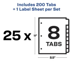 Avery Print & Apply Clear Label Dividers W/Color Tabs 8-Tab Letter 25 Sets 11993 -Office Supplies Store GUEST 9bcdaf78 59c0 4e5c 8c06 695f2d5b4ed3