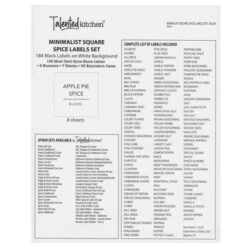 Talented Kitchen 184 Spice Labels Stickers, Preprinted White Spice Jar Labels For Herbs Seasonings, Spice Rack Pantry Organization, Water Resistant 13 Talented Kitchen 184 Spice Labels Stickers, Preprinted White Spice Jar Labels For Herbs Seasonings, Spice Rack Pantry Organization, Water Resistant -Office Supplies Store GUEST 9c49452b 6f7d 47f6 9f90 40ee6f0e1b0c