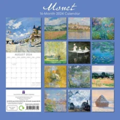 The Gifted Stationery 2024 Square Wall Calendar, Monet, 16-Month Arts & Antiques Theme With 180 Reminder Stickers (12x12 In) -Office Supplies Store GUEST 9c95e8a7 67c2 4810 b931 a52fdee38422