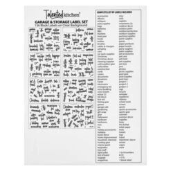 Talented Kitchen 136 Garage Storage Labels For Plastic Containers, Preprinted Black Script On Clear Stickers For Organizing Bins -Office Supplies Store GUEST a334e675 5b6a 4e9e b10c 84713b1f1d1e