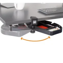 Clamp-On Desk Organizer – 13.5” Swivel Pen Tray With 4 Storage Compartments – Black – Stand Steady -Office Supplies Store GUEST a381cf03 3b91 4454 b001 727f5b616e3a