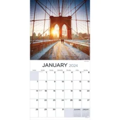 TF Publishing 2024 Wall Calendar 12"x12" NYC