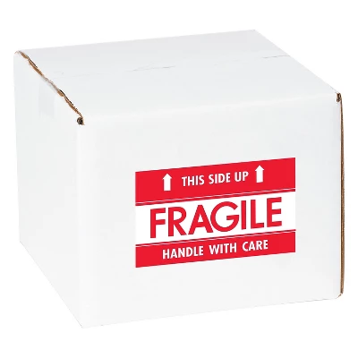 Tape Logic Labels "Fragile - This Side Up - HWC" 3" X 5" Red/White 500/Roll SCL521 1 Tape Logic Labels "Fragile - This Side Up - HWC" 3" X 5" Red/White 500/Roll SCL521