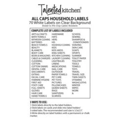 Talented Kitchen 8 Pack Metal Basket Labels Clip On Holders W/ 70 Household Labels For Storage Bins, Bin Clips Labels Tags For Organizing Home, Black -Office Supplies Store GUEST a8d3f729 97bd 45b6 a39e 1e7c493a4c82