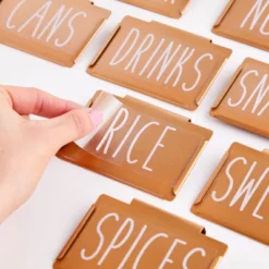 Talented Kitchen Talented Kitchen 8 Piece Metal Basket Labels Clip On Holders With 40 Labels, Gold Label Clips For Storage Bins -Office Supplies Store GUEST aa6331ce 7c98 43fe 8865 e45c7d3578cd