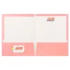 JAM 6pk Glossy Paper Folder 2 Pocket - Light Pink