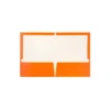 JAM Paper Laminated Two-Pocket Glossy Presentation Folders Orange 385GORD