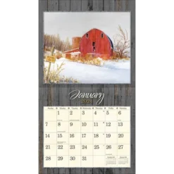 Lang 2024 Wall Calendar 24"x12" On The Farm