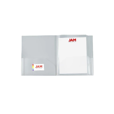 JAM Paper 10-Pocket Heavy Duty Folders Clear 3/Pack (389MP10clc) 389MP10CLC 3 JAM Paper 10-Pocket Heavy Duty Folders Clear 3/Pack (389MP10clc) 389MP10CLC - Image 3