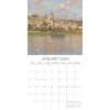 The Gifted Stationery 2024 Square Wall Calendar, Monet, 16-Month Arts & Antiques Theme With 180 Reminder Stickers (12x12 In)