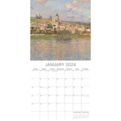 The Gifted Stationery 2024 Square Wall Calendar, Monet, 16-Month Arts & Antiques Theme With 180 Reminder Stickers (12x12 In)