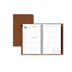 ASMBLD 2024 Refillable Planner 5"x8" Weekly/Monthly Faux Leather Tan -Office Supplies Store GUEST b0060810 0dce 451d 9194 a8eb6fb1e3df