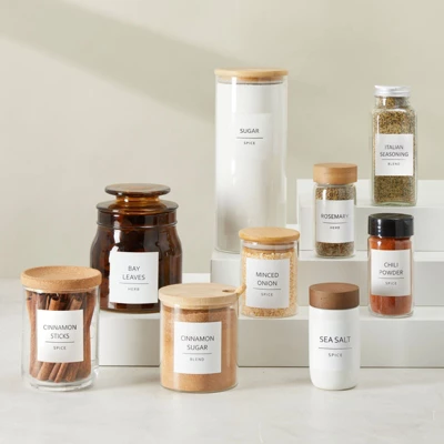 Talented Kitchen 184 Spice Labels Stickers, Preprinted White Spice Jar Labels For Herbs Seasonings, Spice Rack Pantry Organization, Water Resistant 3 Talented Kitchen 184 Spice Labels Stickers, Preprinted White Spice Jar Labels For Herbs Seasonings, Spice Rack Pantry Organization, Water Resistant - Image 3