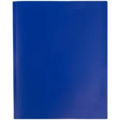 JAM 6pk POP 2 Pocket School Presentation Plastic Folders With Prong Fasteners Dark Blue -Office Supplies Store GUEST b0921957 c3d7 4663 b898 321733837c81