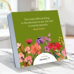 TF Publishing 2024 Daily Desktop Calendar 5.25"x5.25" Seize The Day