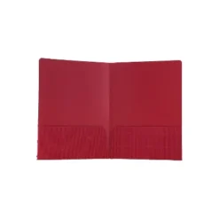 JAM Paper Corrugated Two-Pocket Fluted Folders Red 87500D