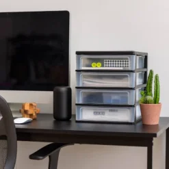 IRIS 2pk 4 Drawer Desktop Storage Unit Black -Office Supplies Store GUEST b7fa12e0 fc37 48ee 84e9 41615890dc32