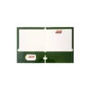 JAM Paper Laminated Glossy 3 Hole Punch Two-Pocket School Folders Green 385GHPGRD