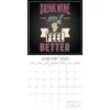 The Gifted Stationery 2024 Square Wall Calendar, Wine Signs, 16-Month Funny Corner Theme With 180 Reminder Stickers (12 X 12 In)