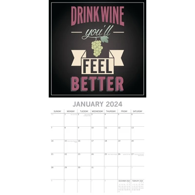 The Gifted Stationery 2024 Square Wall Calendar, Wine Signs, 16-Month Funny Corner Theme With 180 Reminder Stickers (12 X 12 In) 1 The Gifted Stationery 2024 Square Wall Calendar, Wine Signs, 16-Month Funny Corner Theme With 180 Reminder Stickers (12 X 12 In)