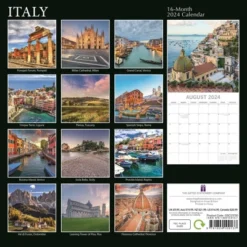 The Gifted Stationery 2024 Square Wall Calendar, Italy, 16-Month Passport Collection Theme With 180 Reminder Stickers (12x12 In) -Office Supplies Store GUEST bb0d0e37 aaff 47fd ad26 ec116b9df6fe