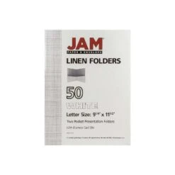 JAM Paper 2-Pocket Portfolio Folder White Linen 100/Box 95448B -Office Supplies Store GUEST bc435e4a d6dc 4ed8 866f 18c1eb05a2d2