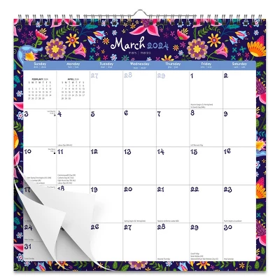 StarGifts 2023-2024 Wall Calendar 12"x12" Floral Splendor 1 StarGifts 2023-2024 Wall Calendar 12"x12" Floral Splendor