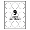 Avery Durable White Round ID Labels 2 1/2" Dia. White 72/Pk 22856
