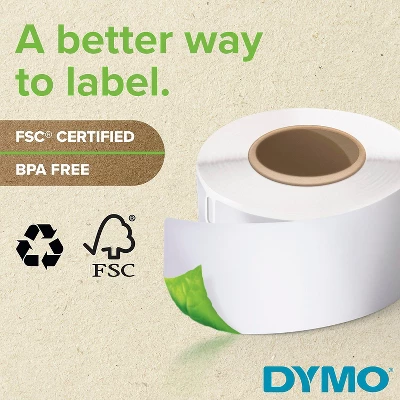 DYMO LabelWriter Address Labels 1 1/4 X 2 1/4 White 1000 Labels/Roll 30334 2 DYMO LabelWriter Address Labels 1 1/4 X 2 1/4 White 1000 Labels/Roll 30334 - Image 2