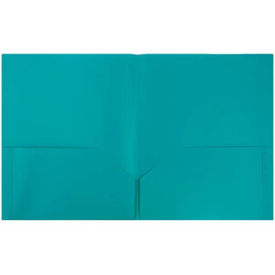 JAM 6pk POP 2 Pocket School Presentation Plastic Folders Teal 1 JAM 6pk POP 2 Pocket School Presentation Plastic Folders Teal