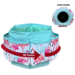 Singer Flamingo Print Desktop Storage Spinner -Office Supplies Store GUEST c30a6135 ef30 44f1 a2a6 1cccaac280a2